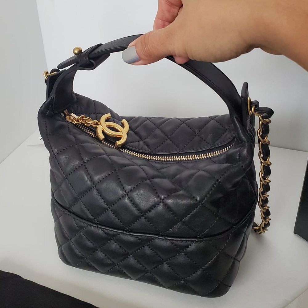 NWT New Authentic Chanel Black Quilted Lambskin - Picture 5 of 14